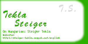 tekla steiger business card